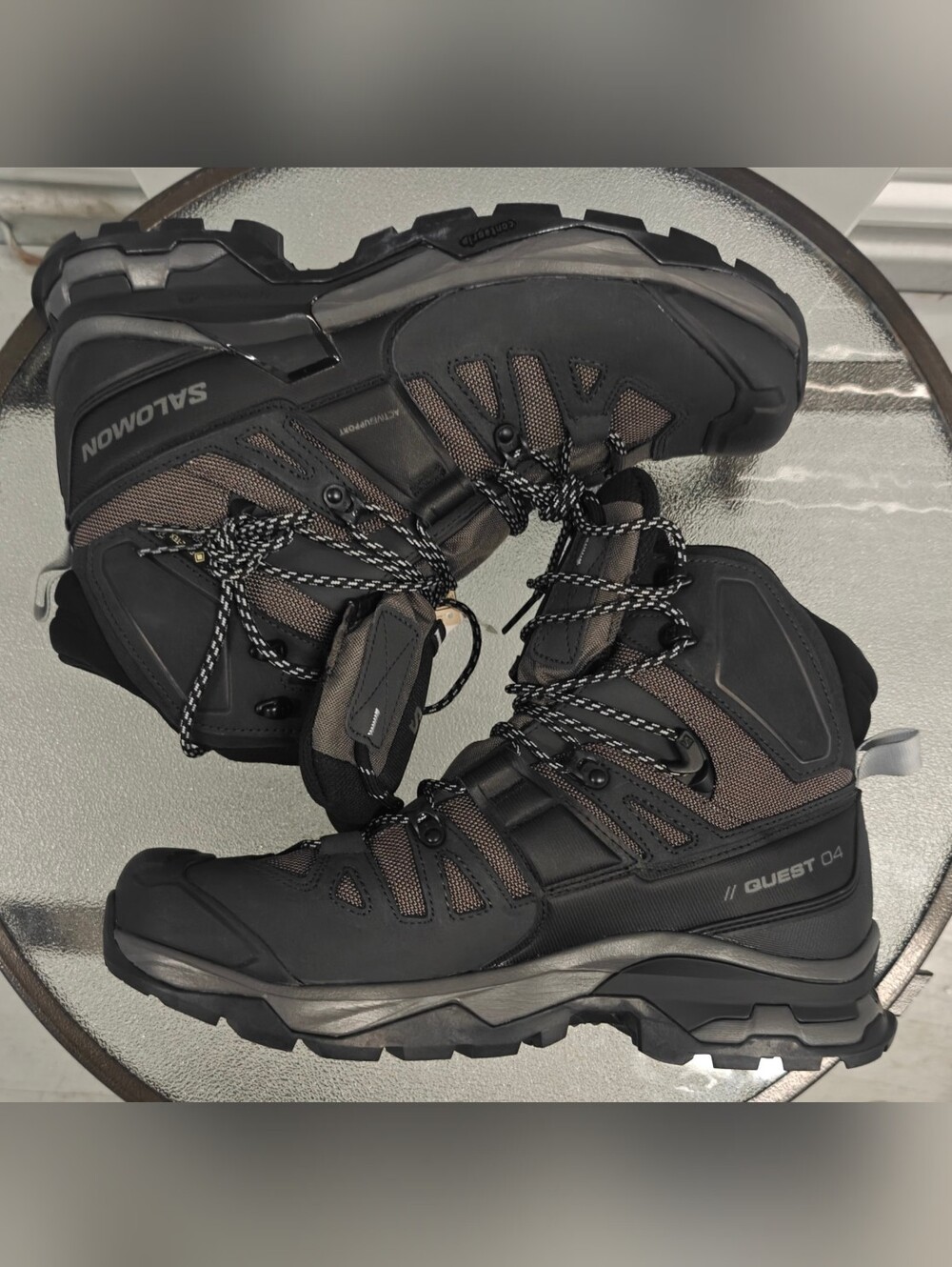 Salomon Quest 4 GTX Gore-Tex Hiking Boots Magnet Black Quarry Men’s US 11